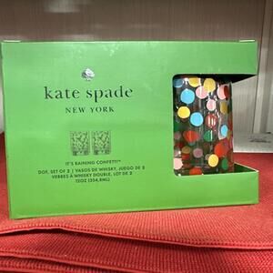 kate spade New York  Raining Confetti Double Old Fashioned Glass Set of 2